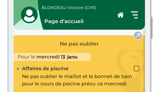 Post-it « ne pas oublier »