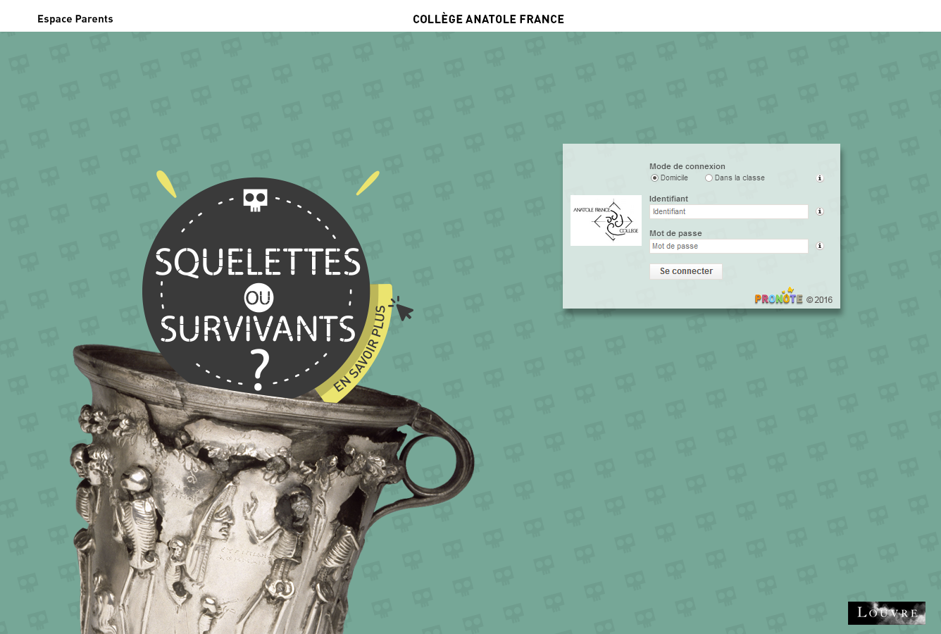 Gobelets aux squelettes