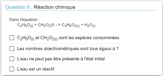 QCM avec image