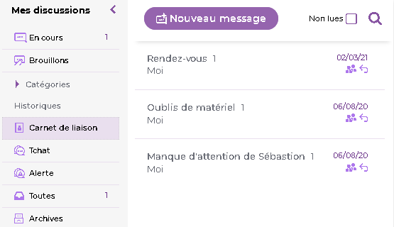 Carnet de liaison