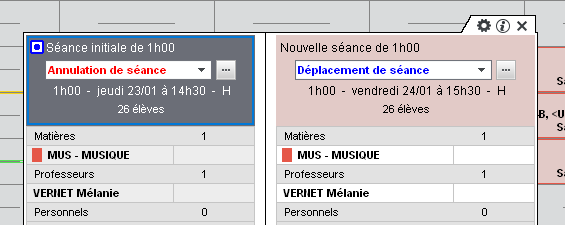 modifications ponctuelles