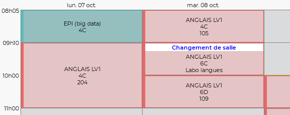 emploi du temps