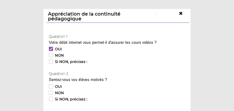 cahier de texte PRONOTE