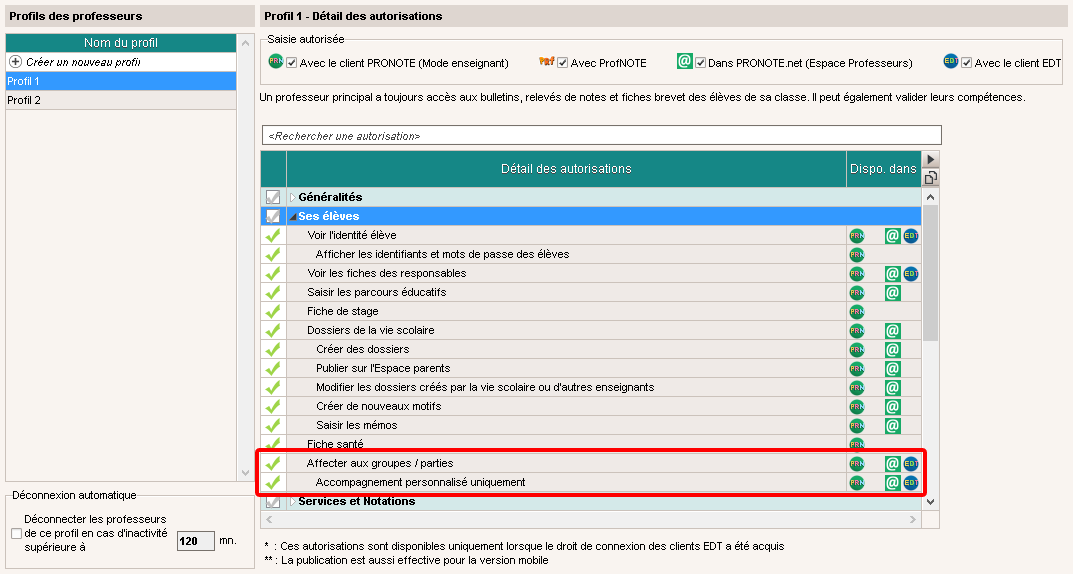 FAQ PRONOTE  Comment modifier les élèves des groupes d'accompagnement