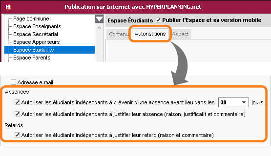 Justification et dclarationdes absences