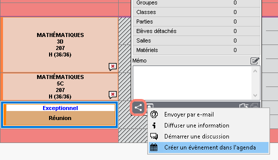 Transformation d'un cours exceptionnel en vnement