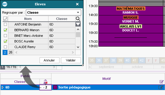 Gestion des lves non concerns par une absence de leur classe