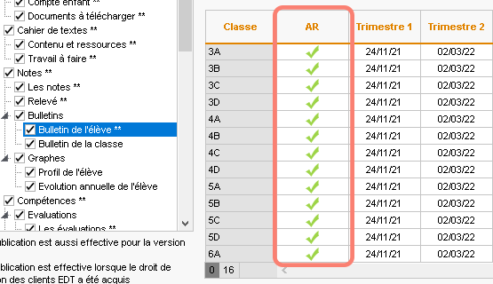 Accus de rception des documents