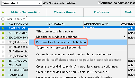 Personnalisation des services