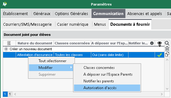 Gestion des documents joints par les responsables