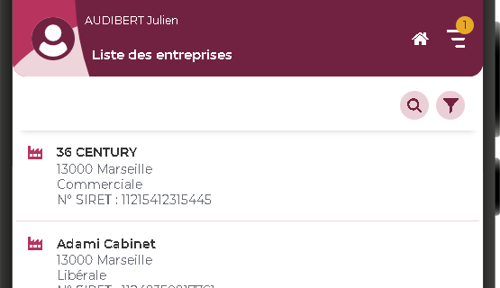 Refonte de la liste des entreprises et des offres