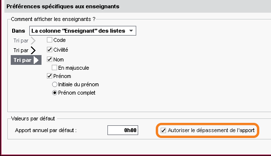 Dpassement de l'apport annuel