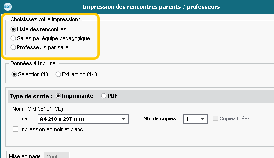 Nouvelles impressions pour les rencontres