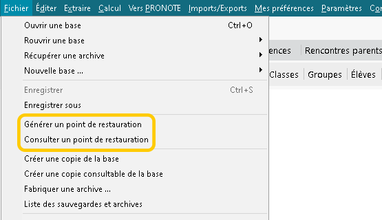 Possibilit de grer plusieurs versions d'emploi du temps