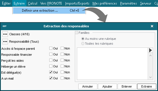 Extraction personnalise des responsables