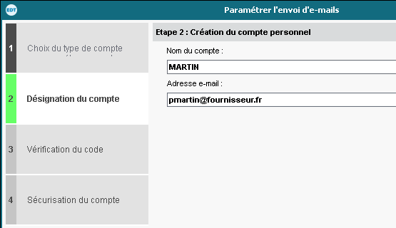 Assistant de cration des comptes e-mail