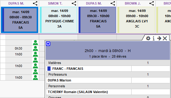 Accès facilité à la fiche cours
