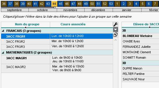 Groupes  effectif variable