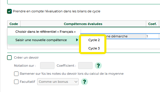 Accs  plusieurs cycles