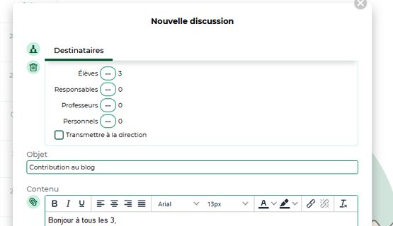 Discussions professeurs lves