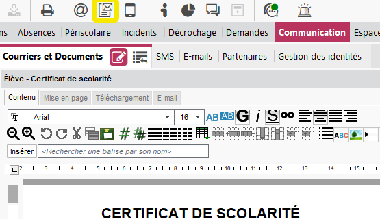 Fusion des documents et courriers