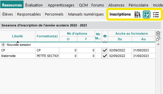 Inscriptions scolaires