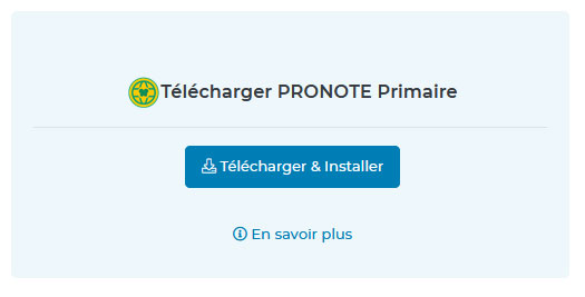 installer pronote primaire