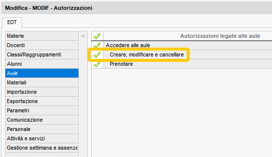 Création de salles accordée aux utilisateurs MODIF