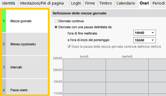 Simplification du paramétrage de la grille horaire