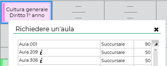 prenotazione aule